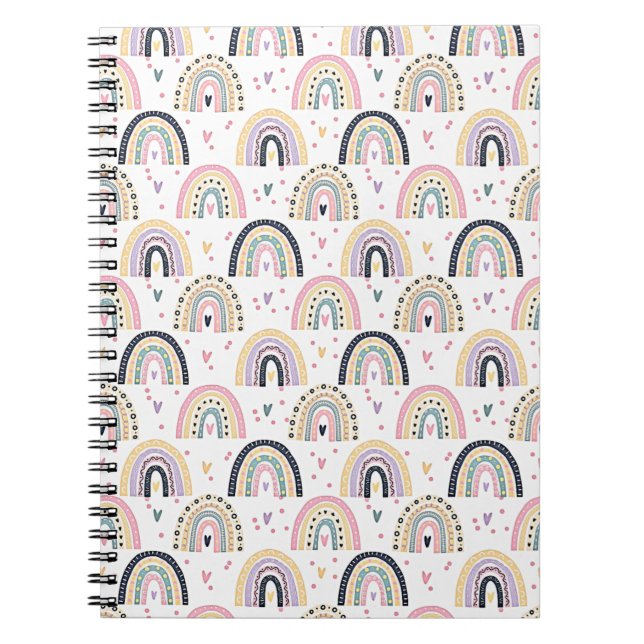Carnet Arcs-en-ciel pastel mignons (Devant)