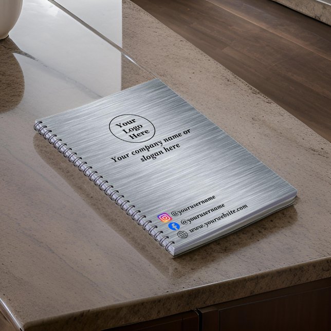 Carnet Argent métallisé élégant (Créateur téléchargé)