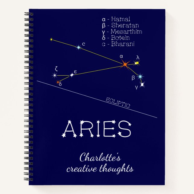 Carnet Aries de Zodiac Constellation (Devant)