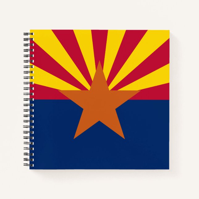 Carnet Arizona Drapeau : Réglage de Star Sun, État du cui (Devant)