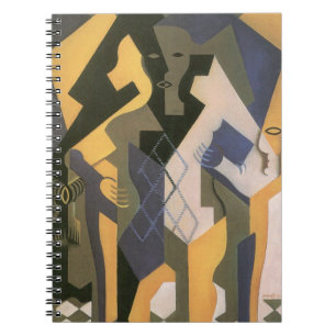 Carnet Arlequin à une table de Juan Gris, Cubisme Vintage