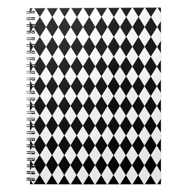 Carnet Arlequin noir et blanc (Devant)