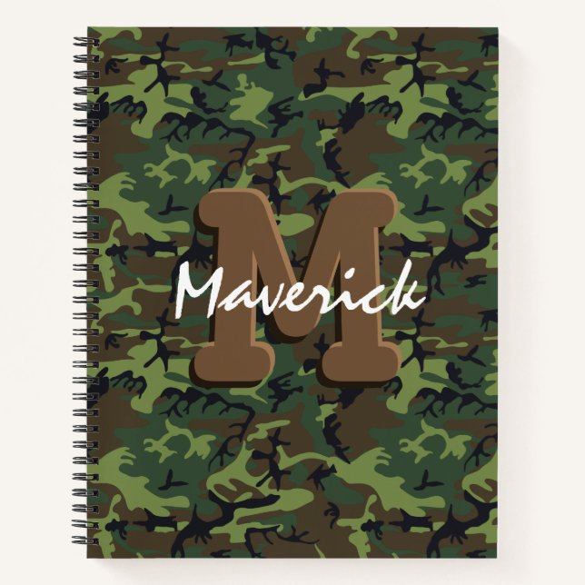 Carnet Armée de garçons masculins camouflage (Devant)