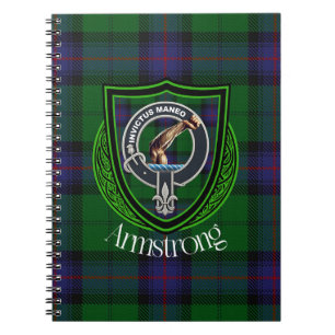 Carnet Armstrong Scottish Clan Tartan et Crest