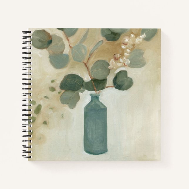 Carnet Arrangement neutre - Verdure dans le Vase (Devant)