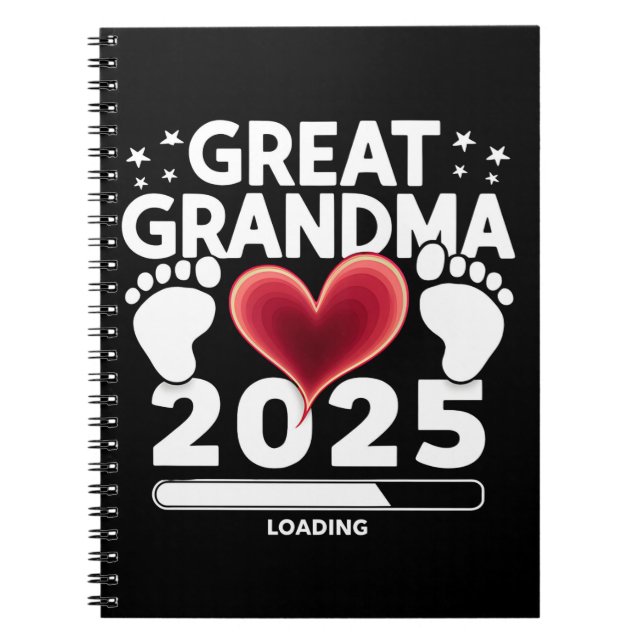 Carnet Arrière-mémé Chargement 2025 Annonce de grossesse (Devant)