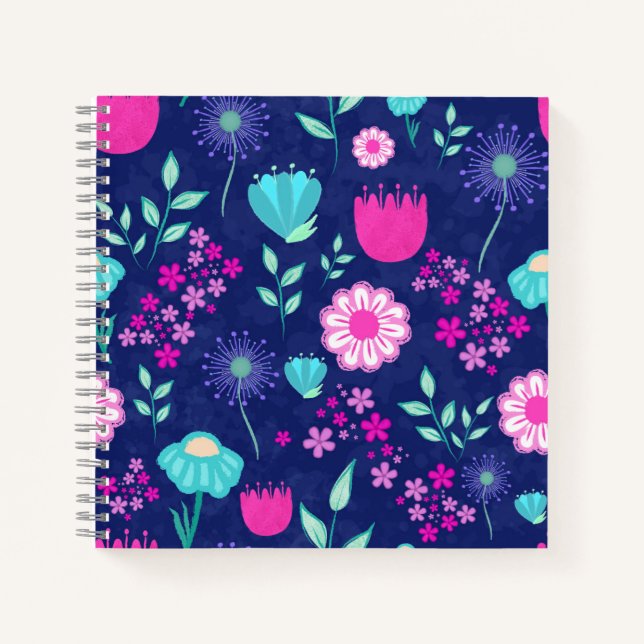 Carnet Arrière - plan à motif floral mignon (Devant)
