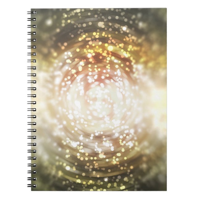Carnet arrière - plan abstrait de flou or, avec boke déco (Devant)