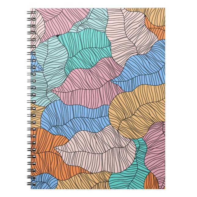 Carnet arrière - plan Abstrait de la peinture à feuilles  (Devant)