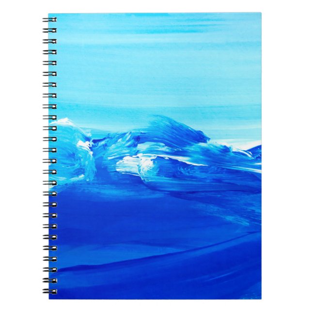 Carnet arrière - plan Abstrait de peinture d'art bleu. L' (Devant)