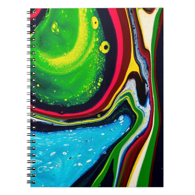 Carnet arrière - plan Abstrait peint à la main, acrylique (Devant)