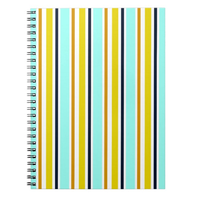 Carnet Arrière - plan abstrait rayé avec bandes de couleu (Devant)