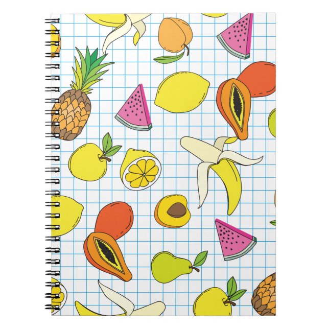 Carnet Arrière - plan aux fruits juteux. Patte de fruits  (Devant)