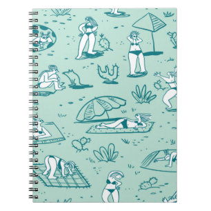 Carnet Arrière - plan avec des filles de plage d'été. Pat