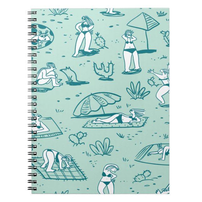 Carnet Arrière - plan avec des filles de plage d'été. Pat (Devant)