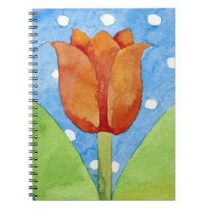 Carnet Arrière - plan blanc bleu 2013 de tache de tulipe
