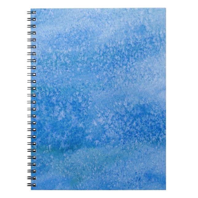 Carnet Arrière - plan bleu d'aquarelle (Devant)