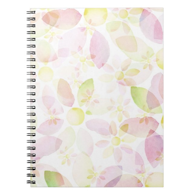 Carnet Arrière - plan conçu de fleur d'aquarelle, texture (Devant)