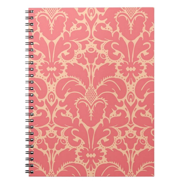 Carnet arrière - plan damassé de style baroque (Devant)