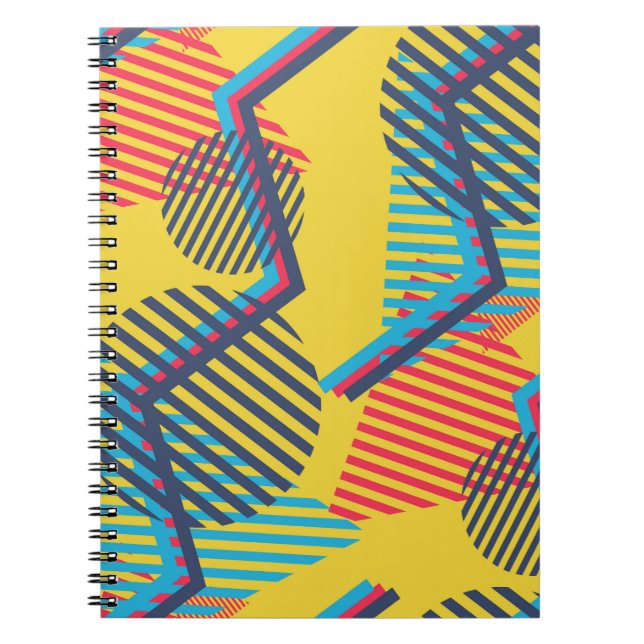 Carnet Arrière - plan d'art pop, texture géométrique abst (Devant)