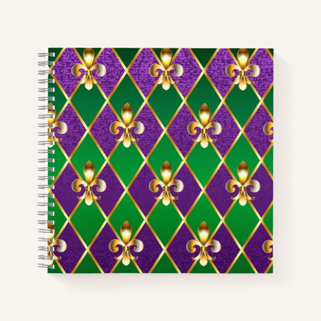Carnet Arrière - plan de bijoux Mardi Gras (Devant)