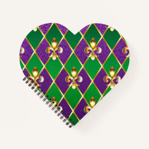 Carnet Arrière - plan de bijoux Mardi Gras