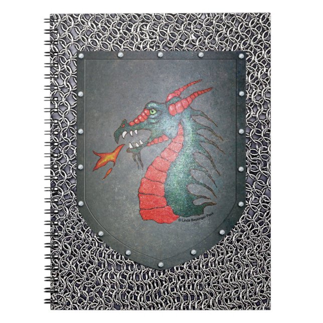 Carnet Arrière - plan de Chainmail de dragon de bouclier (Devant)