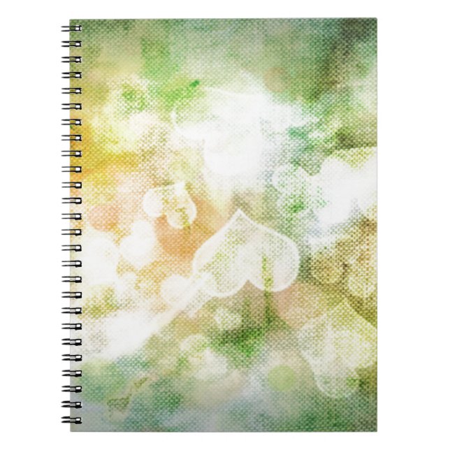Carnet Arrière - plan de coeur coloré (Devant)