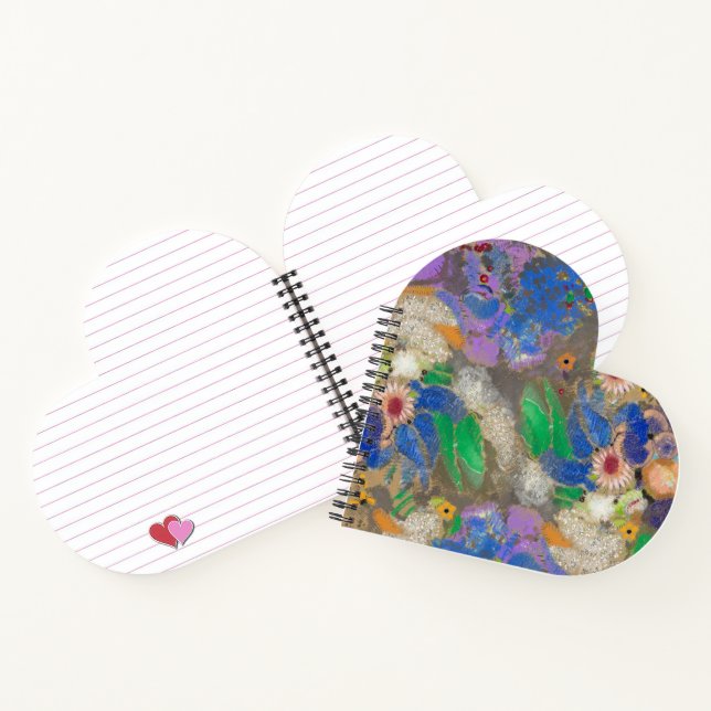 Carnet Arrière - plan de fleurs abstrait d'Odilon Redon. (Intérieur)