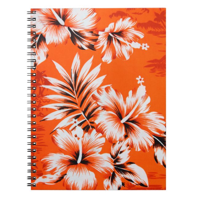 Carnet Arrière - plan de fleurs d'Hibiscus (Devant)
