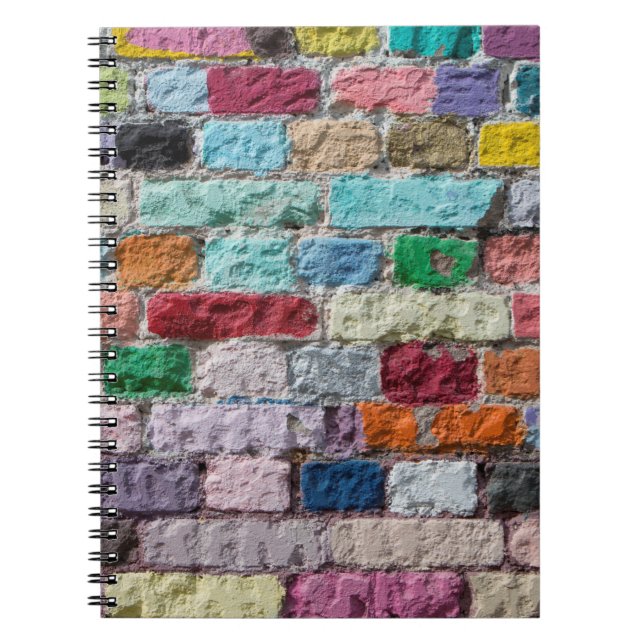 Carnet Arrière - plan de la texture murale en brique pein (Devant)