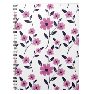 Carnet Arrière - plan de motif floral, dessiné à la main 