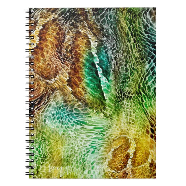 Carnet Arrière - plan de peau de serpent (Devant)
