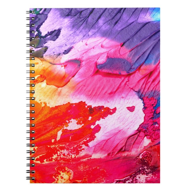 Carnet Arrière - plan de peinture colorée (Devant)