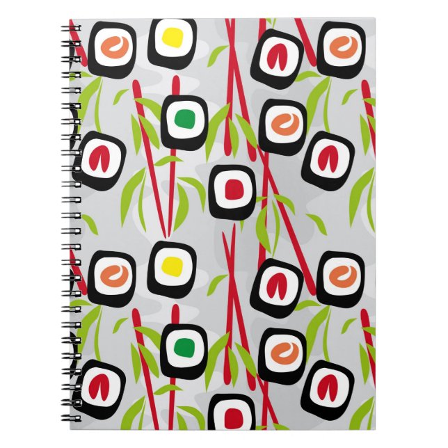 Carnet Arrière - plan de sushi (Devant)