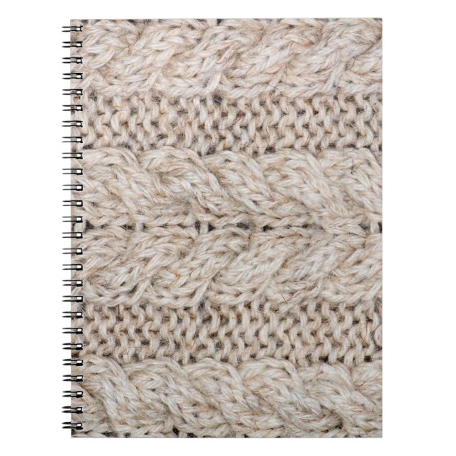 Carnet Arrière - plan de texture de laine de tricot blanc (Devant)