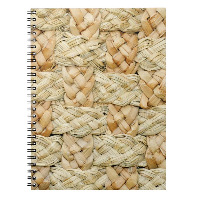 Carnet Arrière - plan de texture de paille naturelle (Devant)