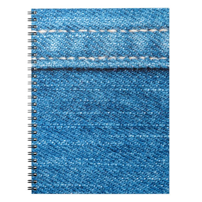 Carnet Arrière - plan de texture jeans bleu. (Devant)