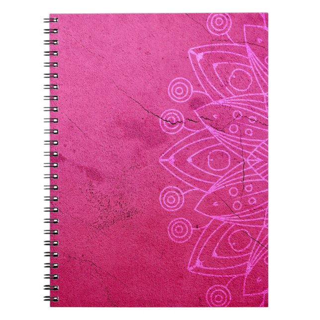 Carnet Arrière - plan décoratif Mandala rose (Devant)