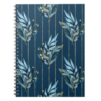 Carnet Arrière - plan d'enveloppement bleu Feuille sans j