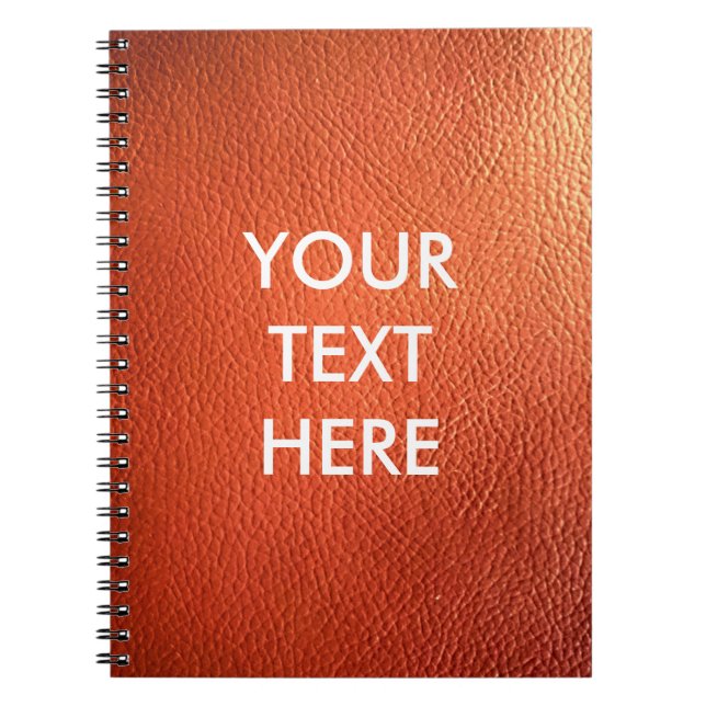 Carnet Arrière - plan d'image en cuir orange foncé person (Devant)