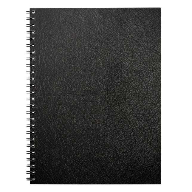 Carnet Arrière - plan en cuir noir de texture (Devant)