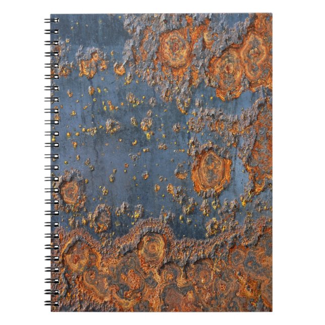Carnet Arrière - plan en métal rouillé texturé. (Devant)