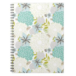 Carnet arrière - plan floral