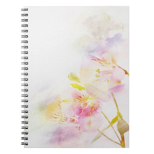 Carnet arrière - plan floral avec des fleurs d'aquarelle (Devant)