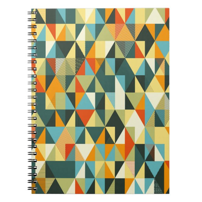 Carnet Arrière - plan géométrique moderne. motif plat Abs (Devant)