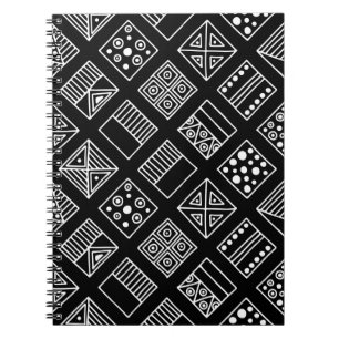 Carnet Arrière - plan géométrique noir et blanc avec main