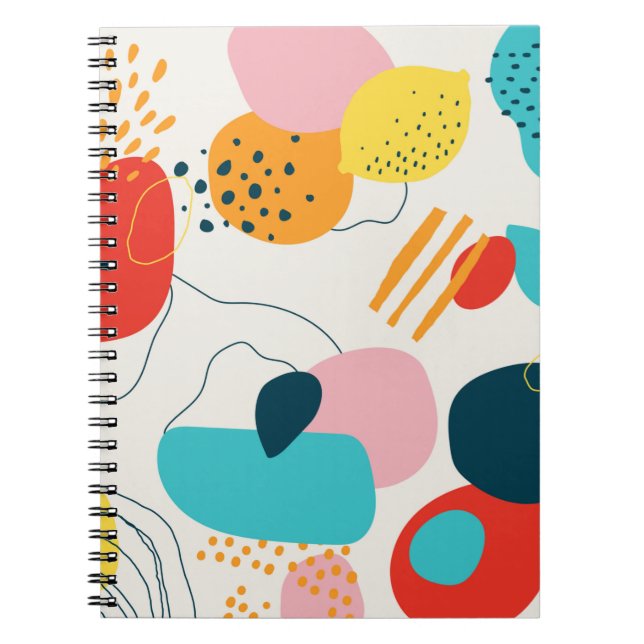 Carnet Arrière - plan gribouillant moderne. Doodle géomét (Devant)