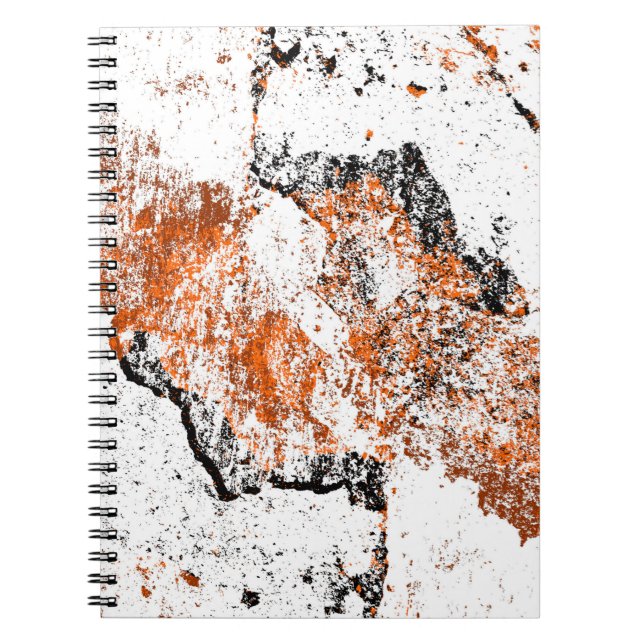 Carnet Arrière - plan grunge brun foncé. Noir blanc orang (Devant)
