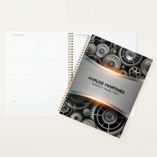Carnet arrière - plan métallique gris